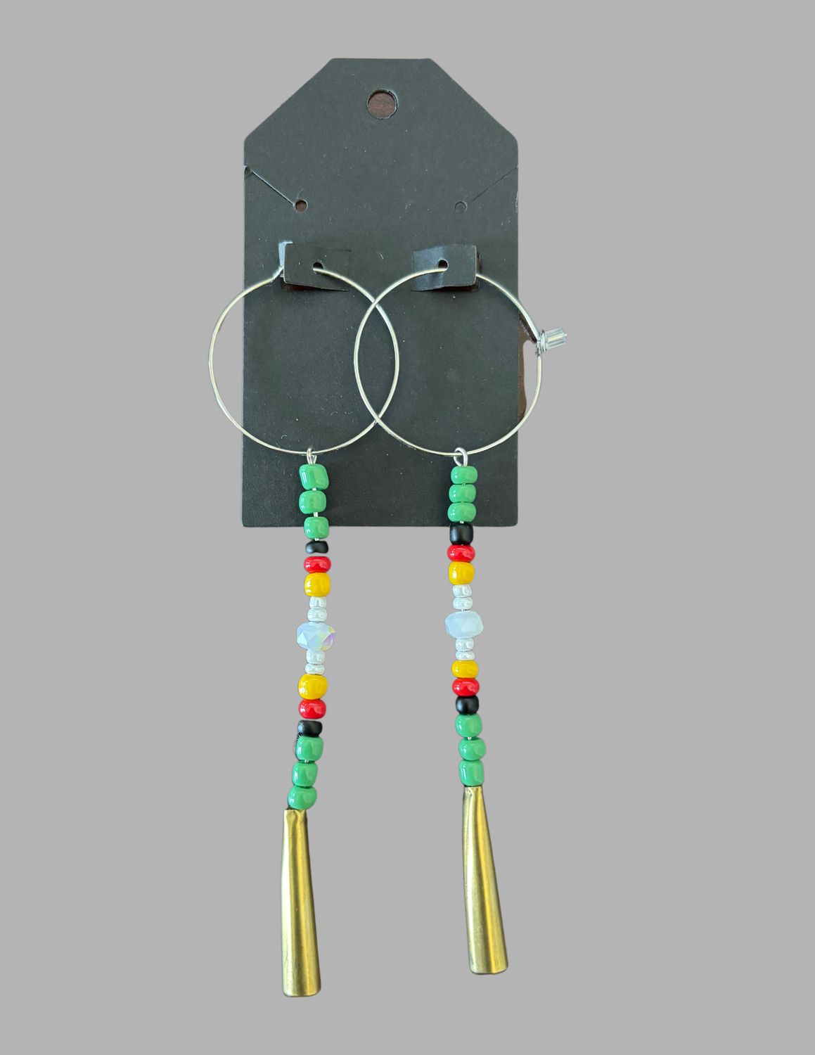 Beaded Earrings/Gold Cone