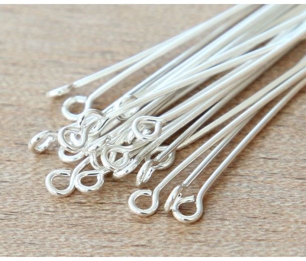 Silver Eye Pins 2"