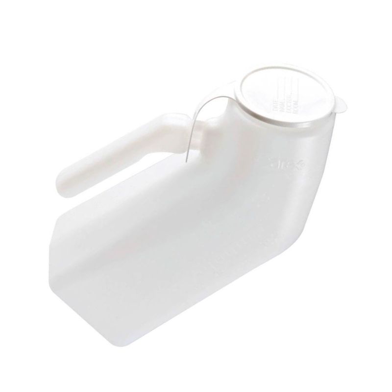 Urinoir pour homme portatif en plastique avec couvercle