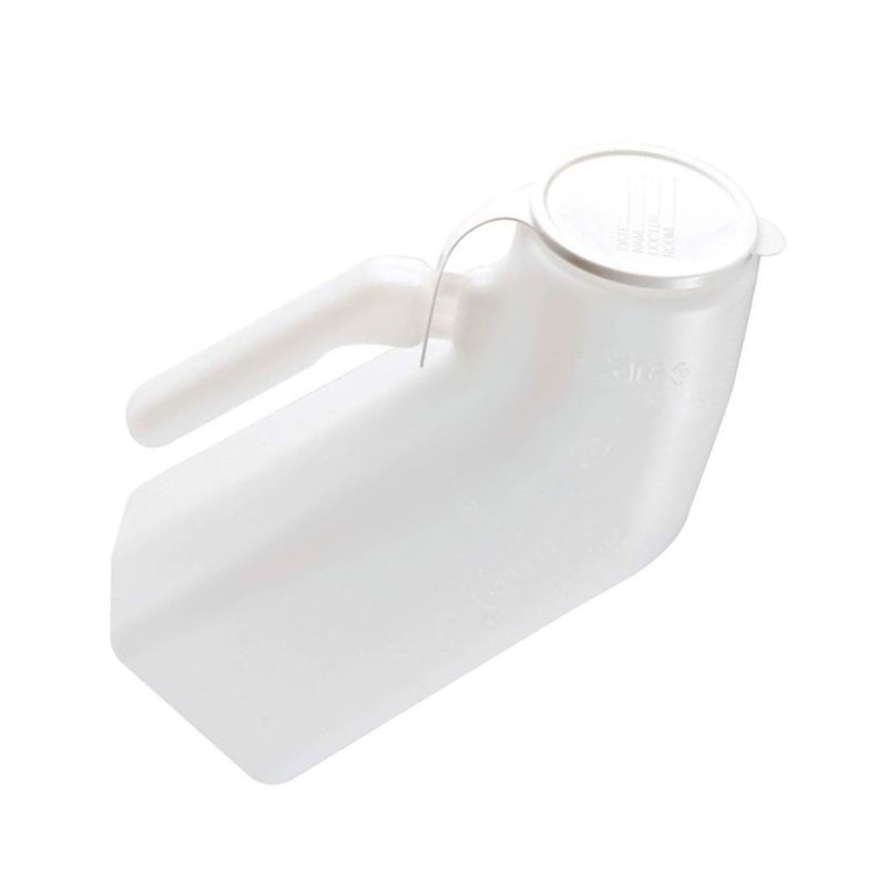 Urinoir pour homme portatif en plastique avec couvercle