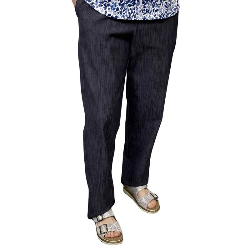 Jeans adapté pour femmes - Bleu foncé | Ouverture aux côtés