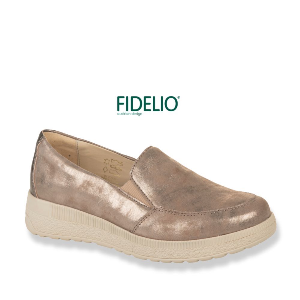 Chaussure femme à enfiler Holy de Fidelio ambre