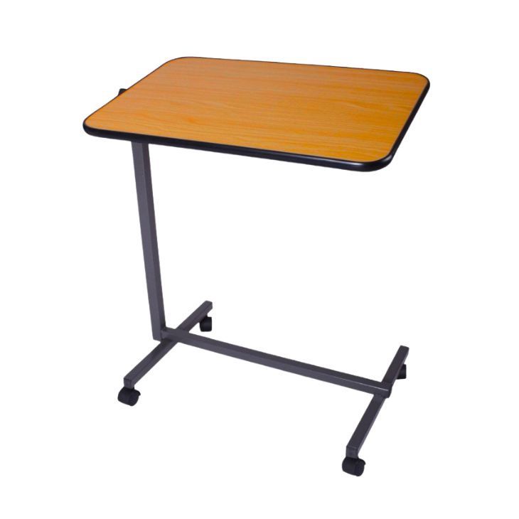 Table de lit réglable avec roulettes