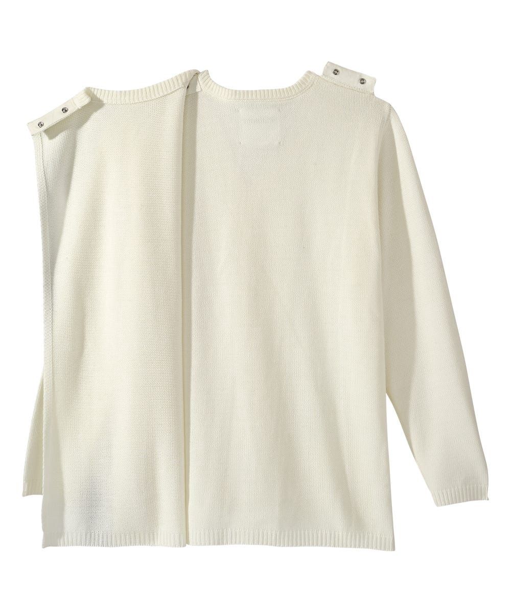 Veste adaptée femme en tricot acrylique blanc