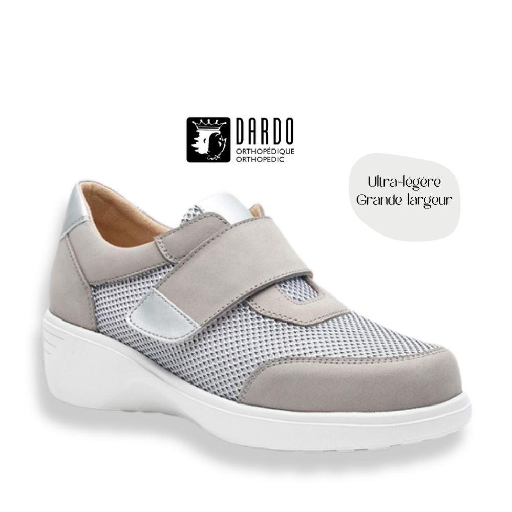 Chaussure à velcro Dardo Rosa beige pour femme