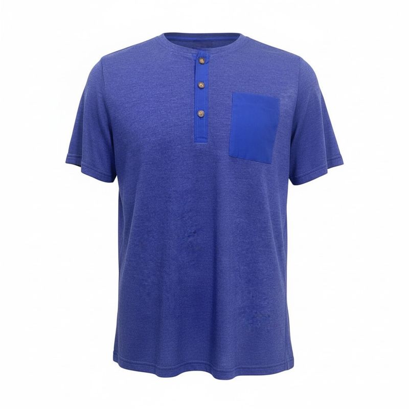 Chandail adapté pour homme à manches courtes bleu royal