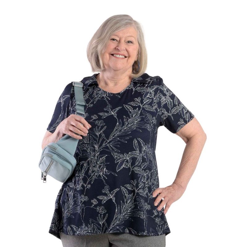 Chandail adapté style polo marine