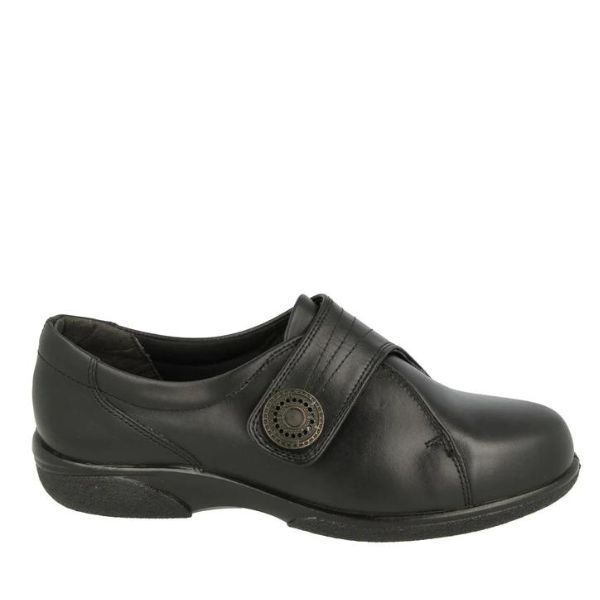 Chaussure femme à velcro Orlando de Easy B noire