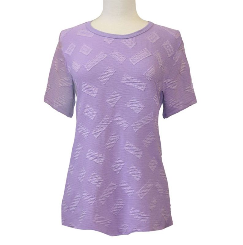 Chandail adapté manches courtes lilas