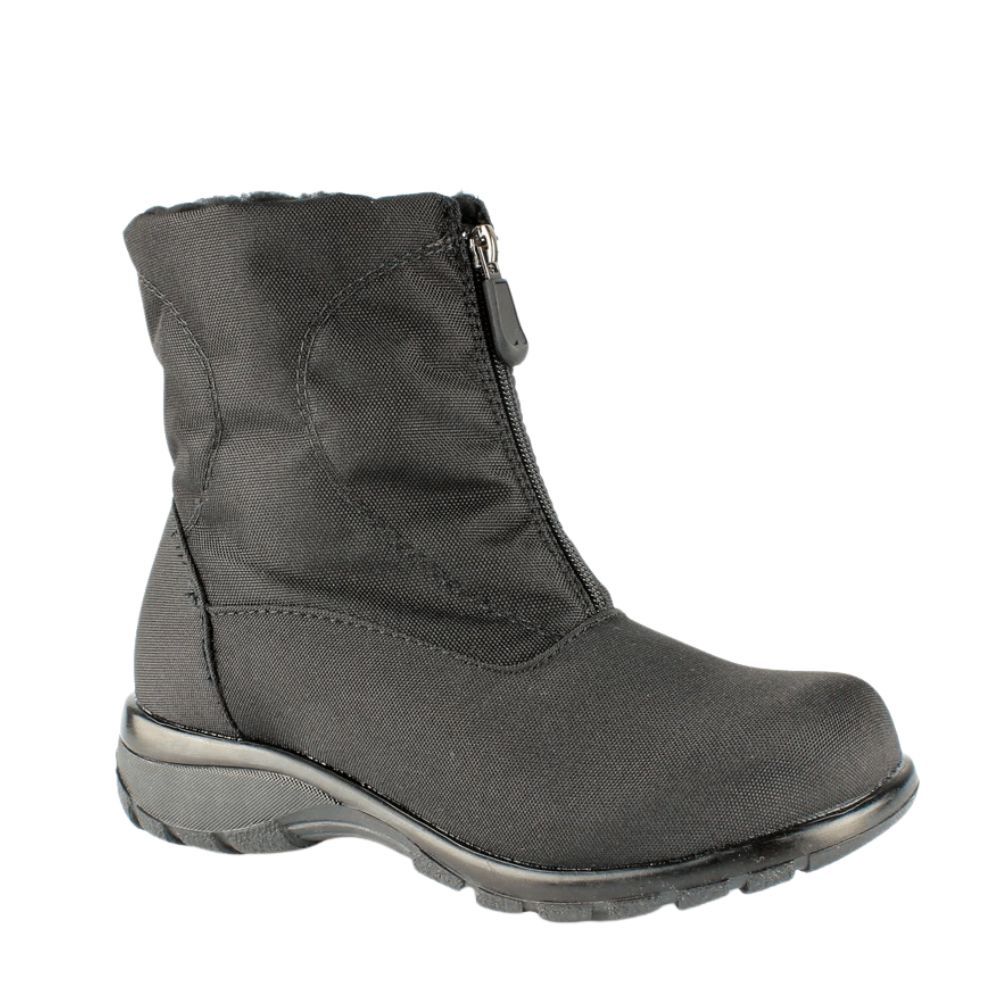 Botte à glissière Alyssa de Toe Warmer noire pour femme
