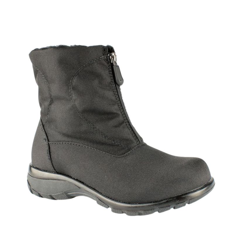 Botte à glissière Alyssa de Toe Warmer noire pour femme