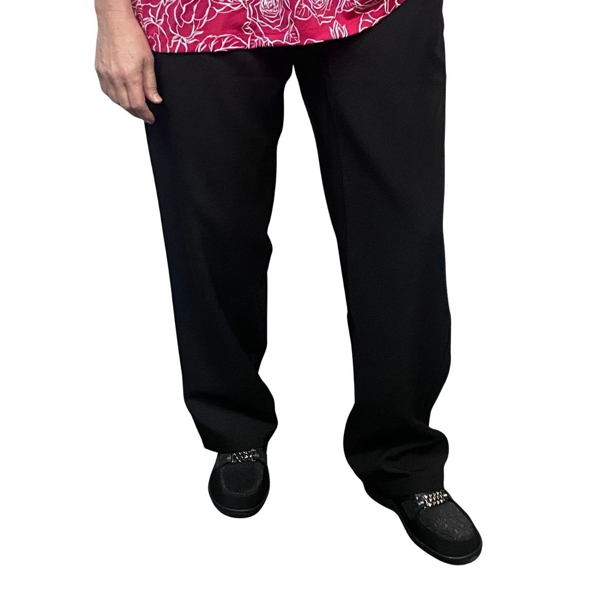Pantalon adapté pour femmes - Polyester noir | Ouverture aux côtés