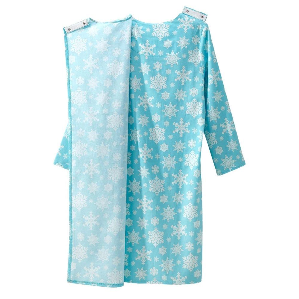 Robe de nuit adaptée en flanelle à imprimé de flocons