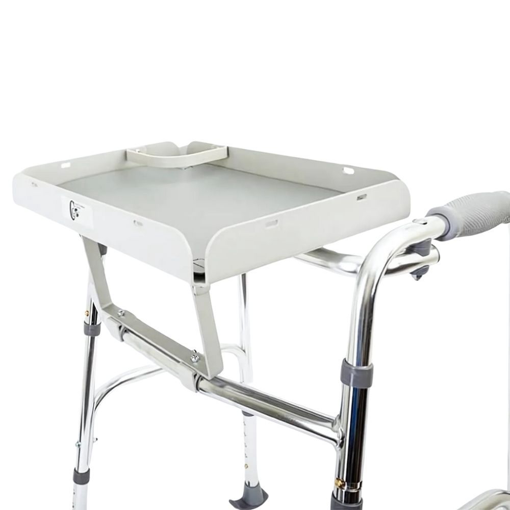 Plateau pour marchette à un bouton