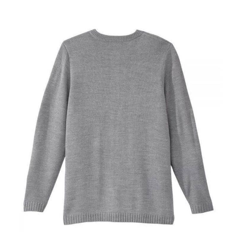 Veste femme en tricot acrylique gris-non adaptée
