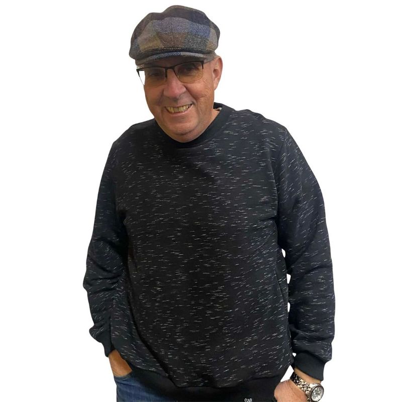 Chandail adapté noir manches longues style ouaté