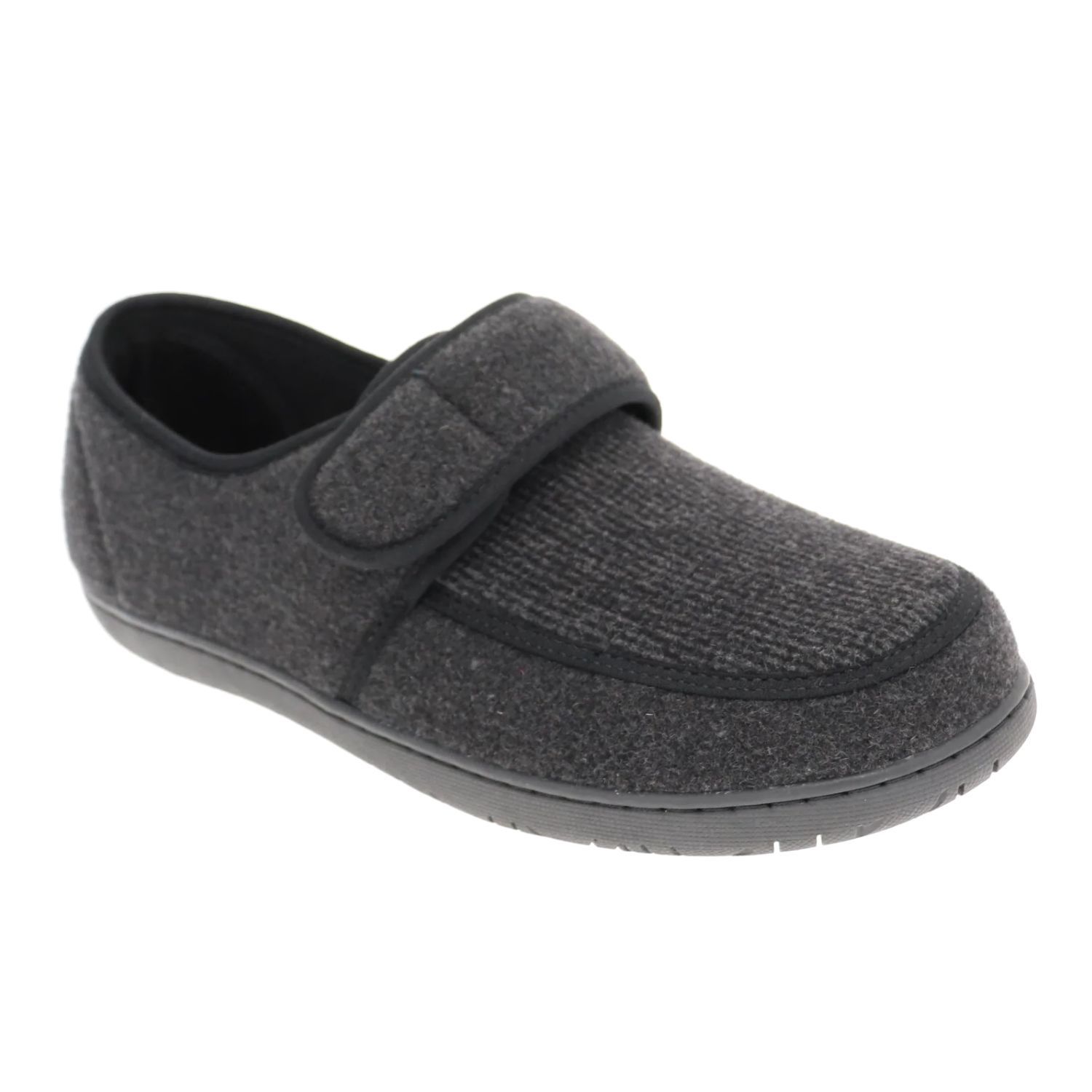 Pantoufle à velcro Morgan de Foamtreads noire pour homme