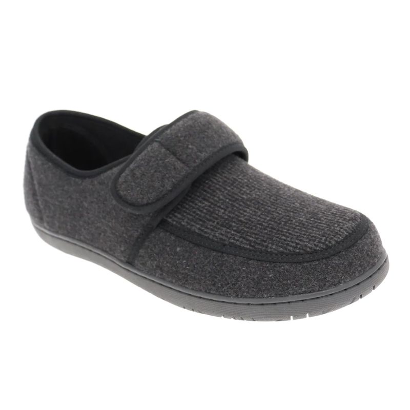 Pantoufle à velcro Morgan de Foamtreads noire pour homme