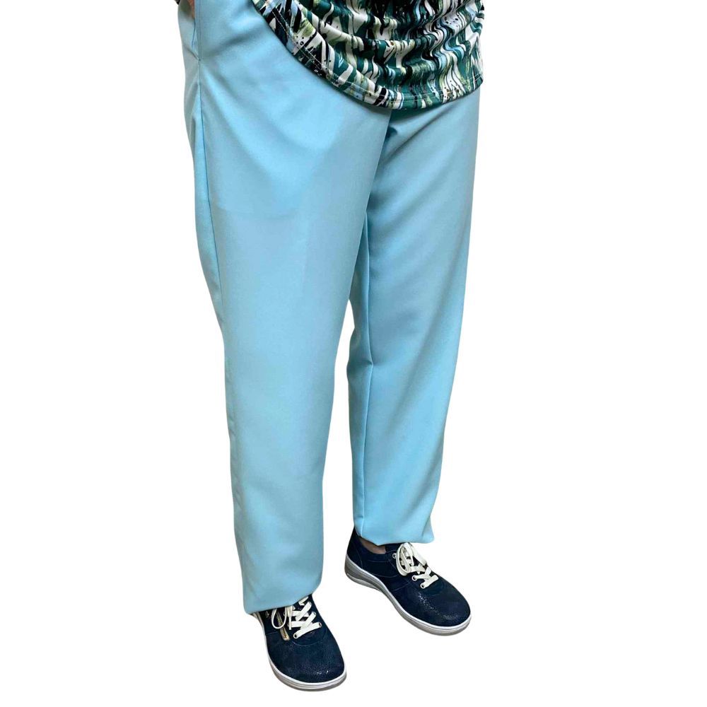 Pantalon adapté pour femmes - Polyester vert menthe | Ouverture aux côtés