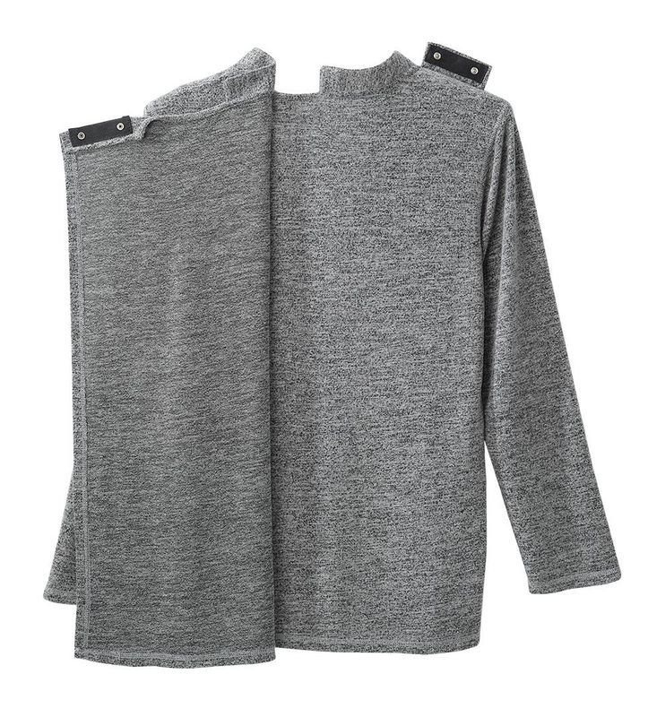 Chandail adapté homme hiver style Henley noir chiné