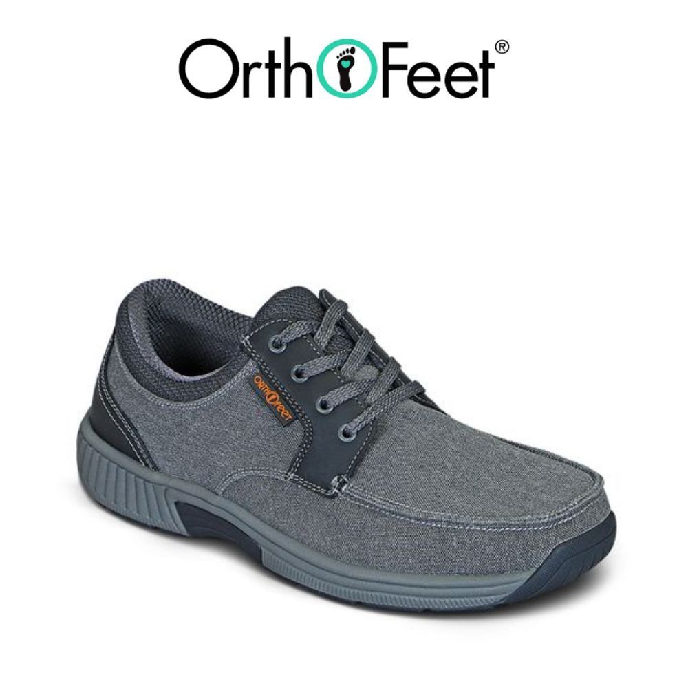 Chaussure à lacets de Orthofeet grise pour homme