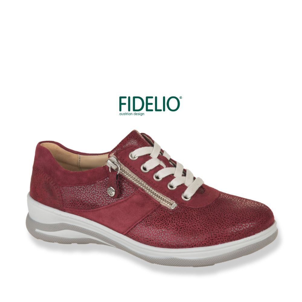 Chaussure femme à glissière Fidelio rouge