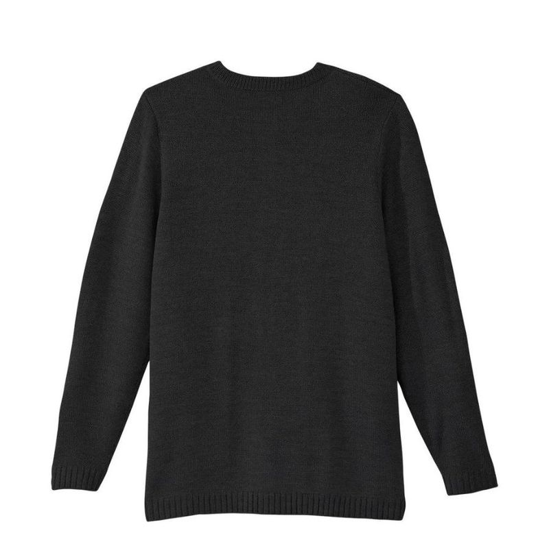 Veste femme en tricot acrylique noir-non adaptée