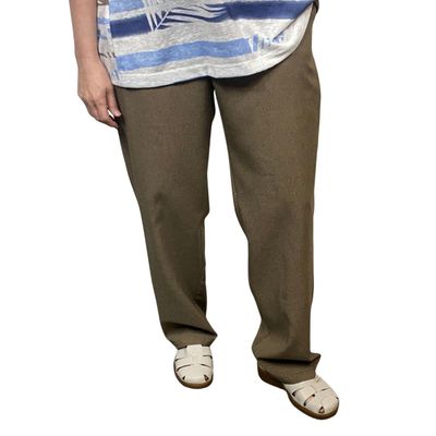 Pantalon adapté pour femmes - Polyester sable | Ouverture aux côtés