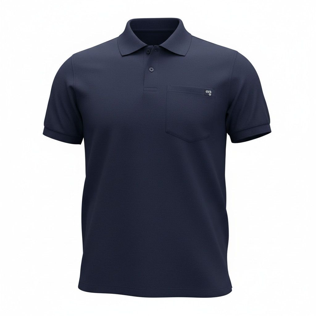 Polo adapté manches courtes marine