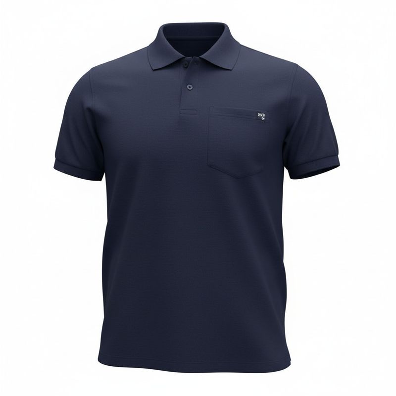 Polo adapté manches courtes marine