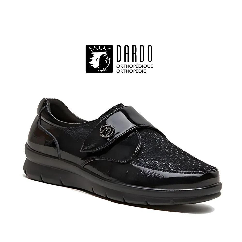 Chaussure à velcro Jenny de Dardo noire pour femme