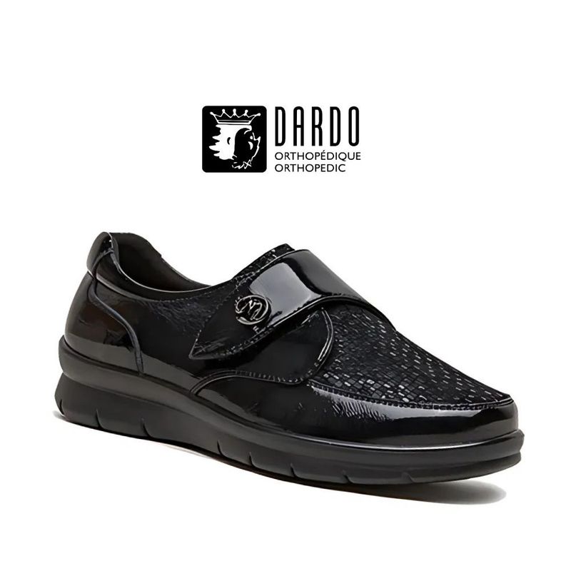 Chaussure à velcro Jenny de Dardo noire pour femme