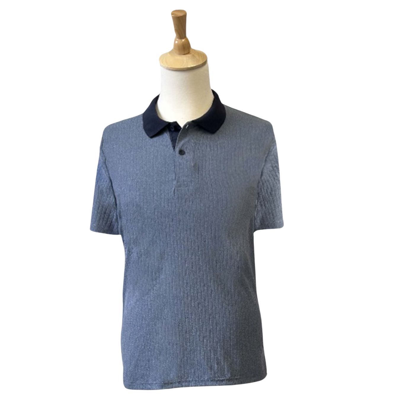 Polo adapté manches courtes denim