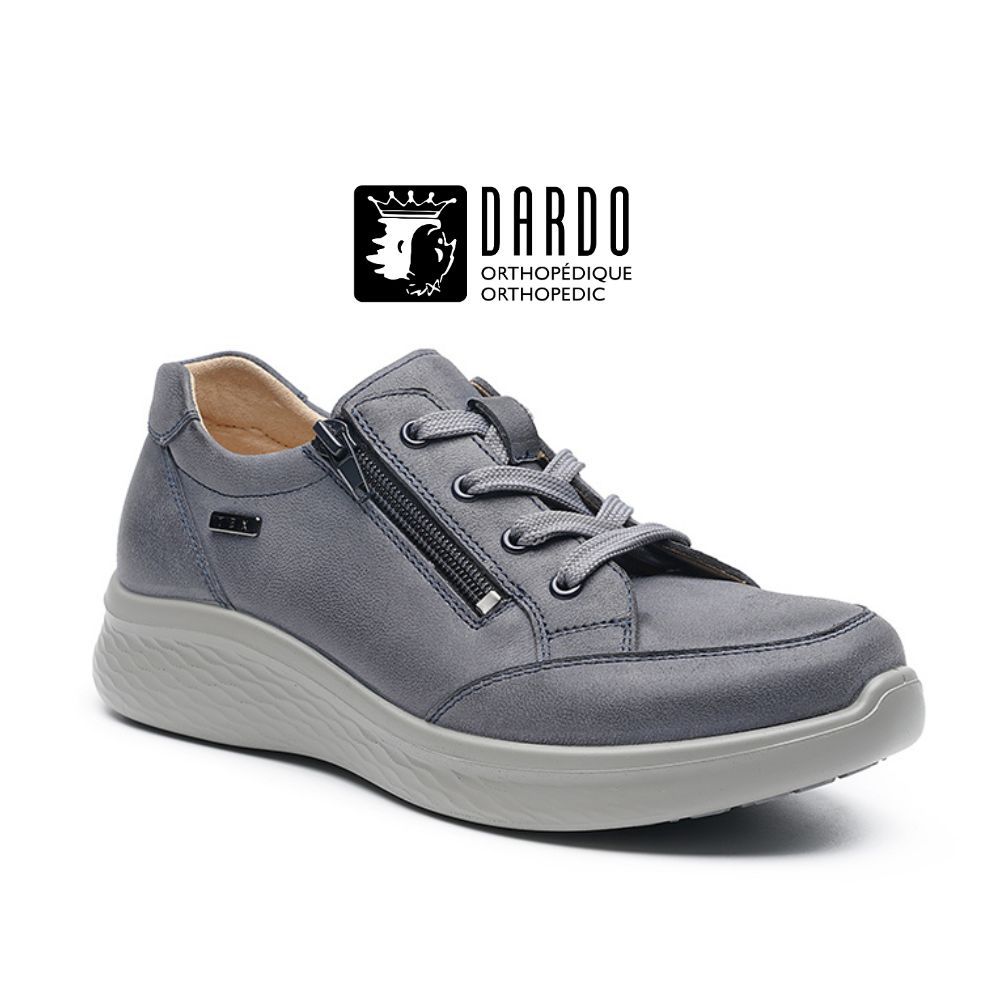Chaussure femme à lacets et glissière Manae de Dardo gris anthracite