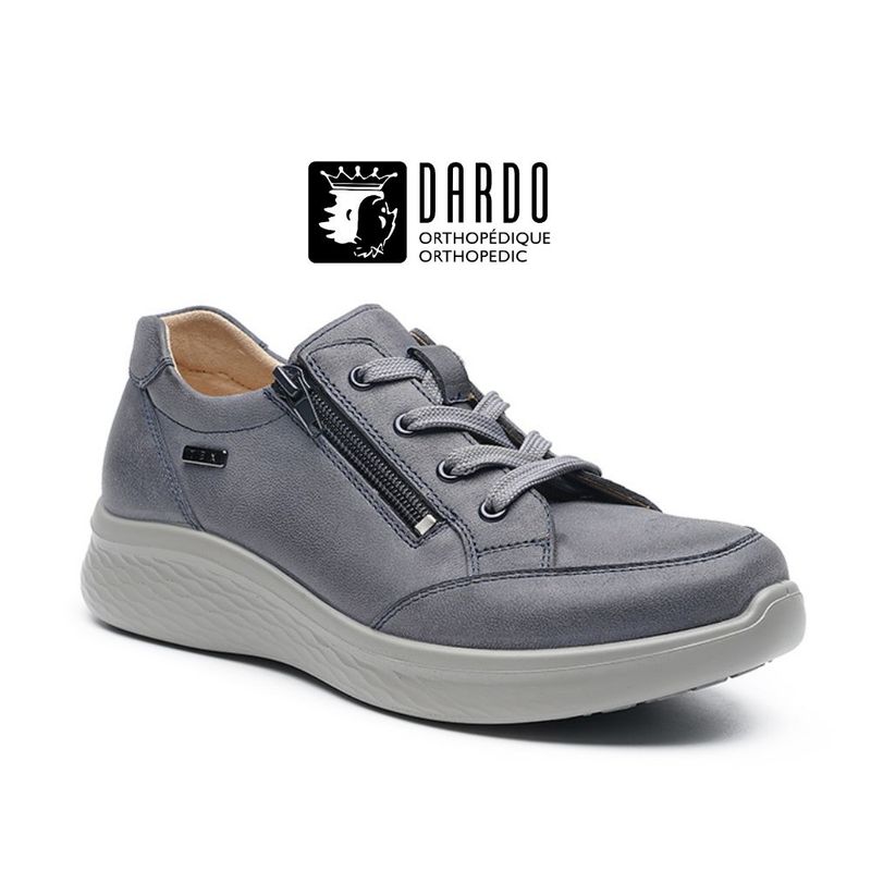Chaussure femme à lacets et glissière Manae de Dardo gris anthracite