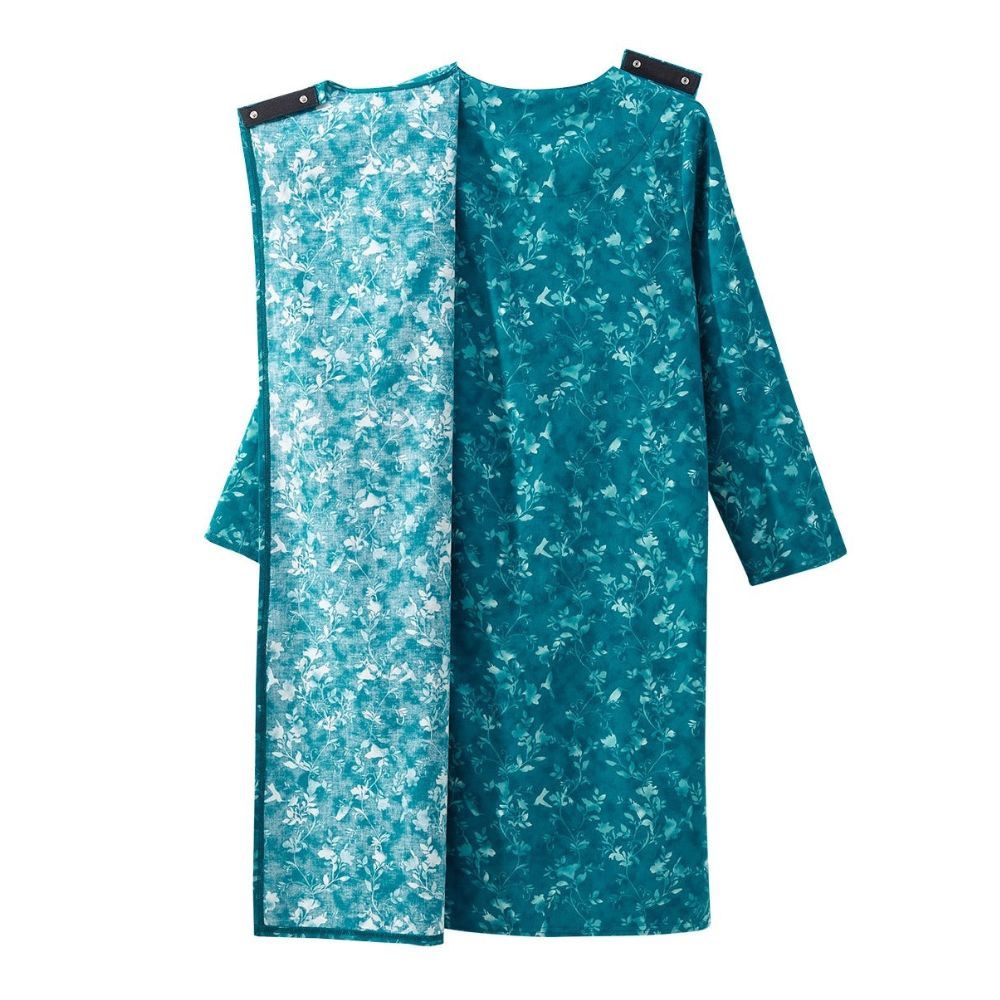 Robe de nuit adaptée en flanelle à imprimé d'oiseaux