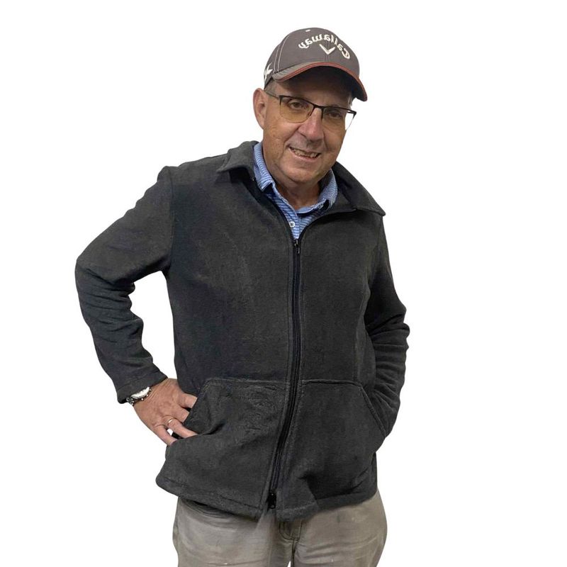 Veste adaptée pour homme en polaire gris