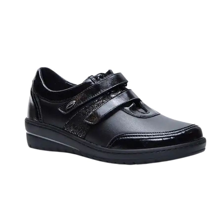 Chaussure femme à velcro Grundland SC5388 noire
