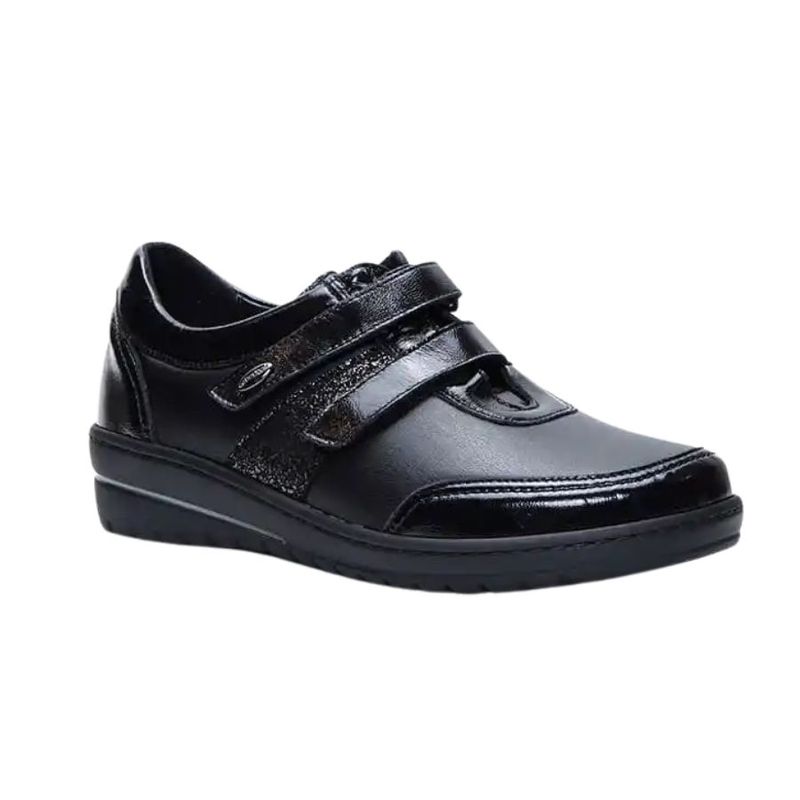 Chaussure femme à velcro Grundland SC5388 noire