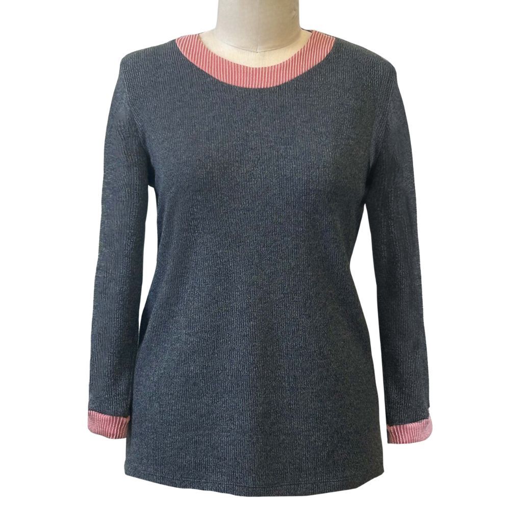 Chandail adapté manches longues gris