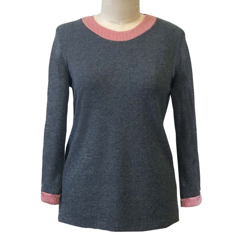 Chandail adapté manches longues gris