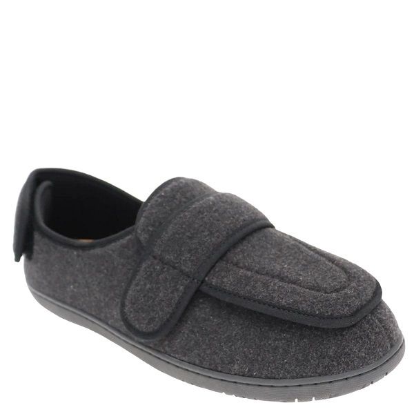 Pantoufle à velcro Physician de Foamtreads noire pour homme