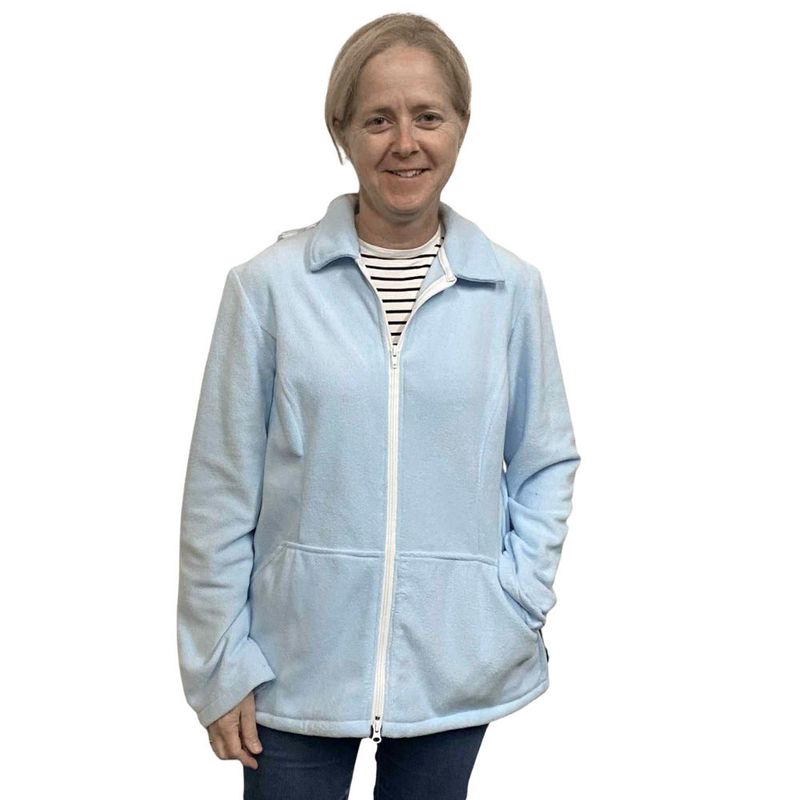 Veste adaptée pour femme en polaire bleu pâle