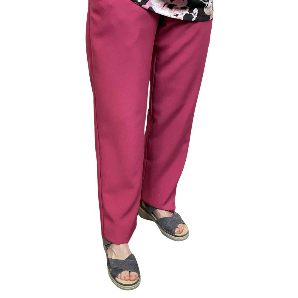 Pantalon adapté pour femmes - Polyester fuschia | Ouverture aux côtés