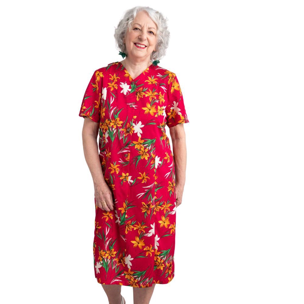 Robe adaptée à imprimé floral éclatant