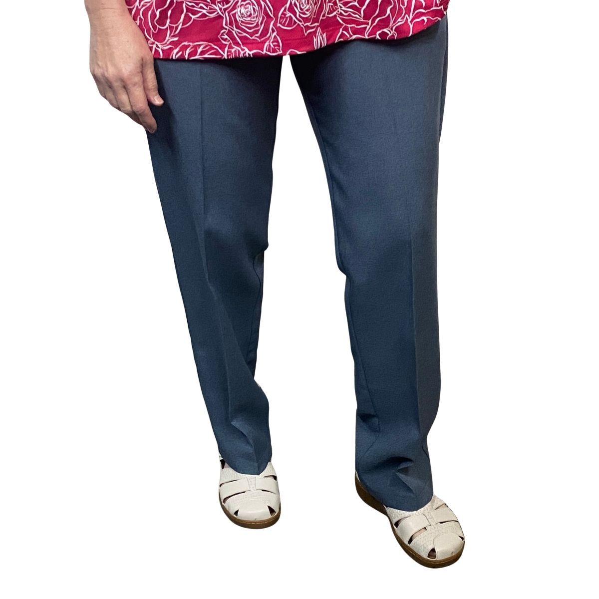 Pantalon adapté pour femmes - Polyester bleu-teal | Ouverture aux côtés