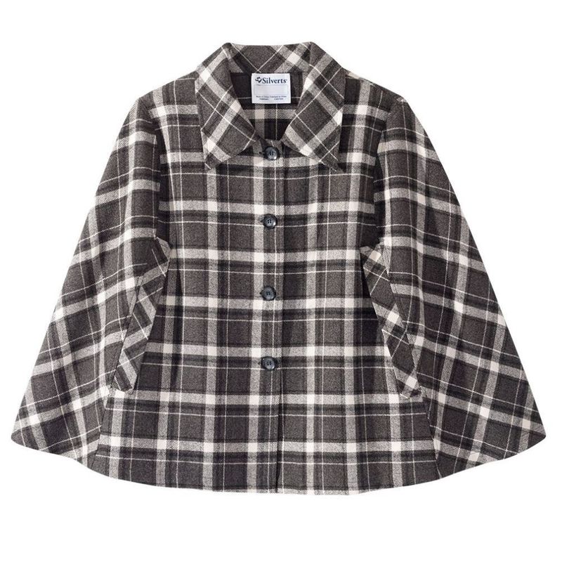 Cape facile à enfiler à carreaux noirs et blancs