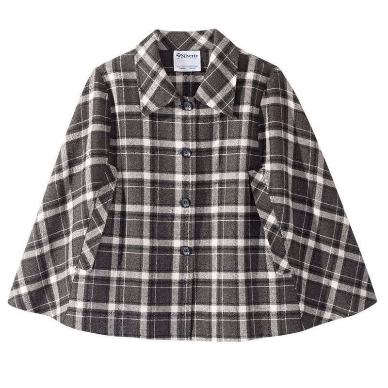 Cape facile à enfiler à carreaux noirs et blancs