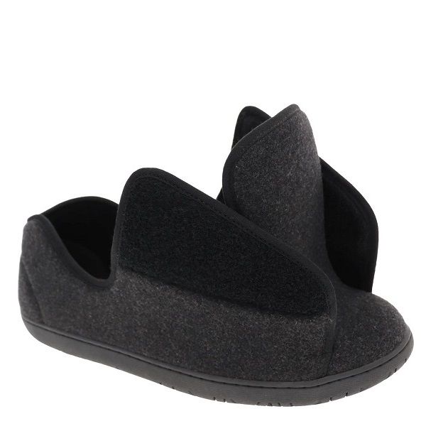 Pantoufle homme à velcro Doctor de Foamtreads noire