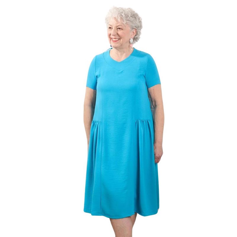 Robe adaptée turquoise éclatant